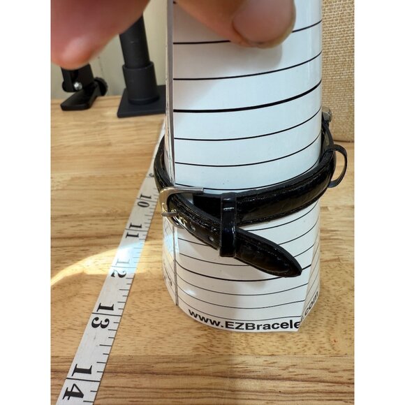 Venice Art Glass Watch With Multicolor Bezel & Black Leather Strap NOT TESTED - Picture 6 of 13